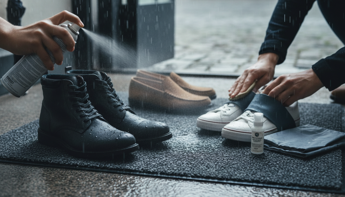 雨の日も足元快適！靴が濡れるのを防ぐカギは「事前準備」と「正しい対処」なんですね