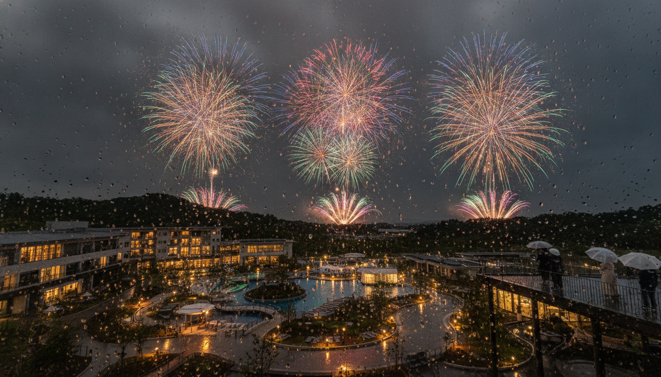 なぜネスタリゾート神戸の花火は雨でも開催されるの？